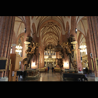 Stockholm, Domkyrka (S:t Nicolai kyrka, Storkyrkan), Hauptschiff in Richtung Orgel