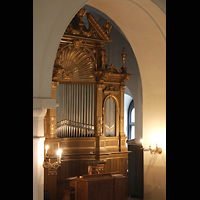 Stockholm, Deutsche St. Gertruds-Kirche, Blick von der Dben-Orgel zur Juno-Orgel