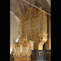 Stockholm, Deutsche St. Gertruds-Kirche, Dben-Orgel, von der Juno-Orgelempore aus gesehen