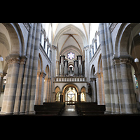 Kln (Cologne), St. Andreas Dominikaner, Hauptschiff in Richtung Orgel