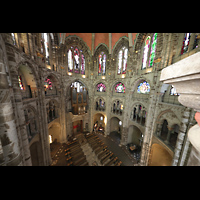 Kln (Cologne), Basilika St. Gereon, Blick vom oberen seitlichen Umgang des Dekagons in die Basilika