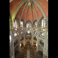 Kln (Cologne), Basilika St. Gereon, Blick vom oberen seitlichen Umgang des Dekagons zur Orgel