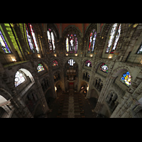 Kln (Cologne), Basilika St. Gereon, Blick vom oberen seitlichen Umgang des Dekagons zur Orgel