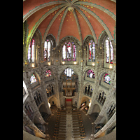 Kln (Cologne), Basilika St. Gereon, Blick vom oberen seitlichen Umgang des Dekagons zur Orgel