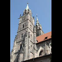 Nrnberg (Nuremberg), St. Lorenz, Trme von Sden