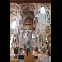 Nrnberg (Nuremberg), St. Lorenz, Sdliche Chorwand mit Stephanusorgel