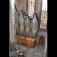 Nrnberg (Nuremberg), St. Sebald, Hauptorgel vom Balkon in der nrdlichen Vierung aus gesehen