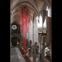 Nrnberg (Nuremberg), St. Lorenz, Blick vom Chorumgang zur Laurentiusorgel und zur Hauptorgel