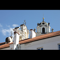 Vilnius, v. Jonu banycia (Universittskirche St. Johannis), Blick von einem Innenhof der Universitt auf den Turm