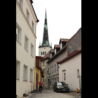 Tallinn (Reval), Oleviste kirik (Olai-Kirche), Blick vom Laboratooriumi auf den Turm