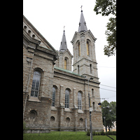Tallinn (Reval), Kaarli kirik (Karlskirche), Blick aufs nrdliche Seitenschiff und auf den Nordturm