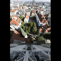 Mnchen (Munich), St. Paul, Blick entlang des Vierungsturms nach Norden