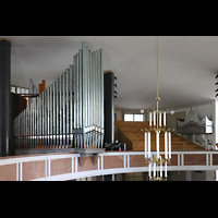 Mnchen (Munich), St. Matthus (ev.), Blick vom Fernwerk zur Orgel