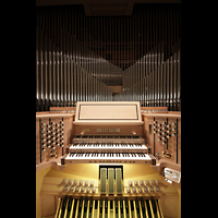 Torino (Turin), Chiesa del Santo Volto (Concattedrale), Spieltisch und Orgel