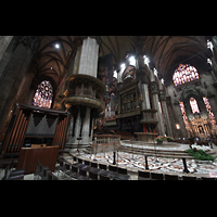 Milano (Mailand), Duomo di Santa Maria Nascente, Blick von der Chororgel zum SdQuerhaus