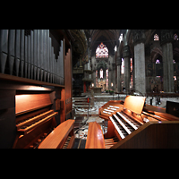 Milano (Mailand), Duomo di Santa Maria Nascente, Blick von der Chororgel ins Hauptschiff