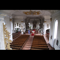 Saarlouis, St. Crispinus und Crispianus, Blick von der Orgelempore in die Kirche