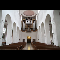 Augsburg, St. Moritz, Hauptschiff / Innenraum in Richtung Orgel