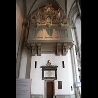 Augsburg, Dom St. Maria, Rckseite der Maerz-Orgel im sdlichen Chorumgang