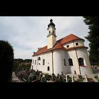 Murnau, St. Nikolaus, Auenansicht schrg auf den Chor