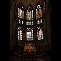 Regensburg, Dom St. Peter, Bunte Fenster mit Glasmalerei im Chor