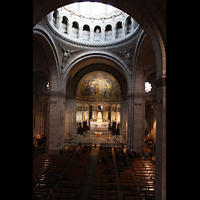 Paris, Basilique du Sacr-Coeur de Montmartre, Blick von der Empore der Hauptorgel in die Kirche