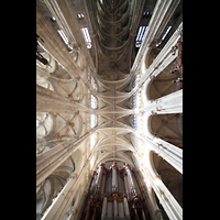 Paris, Saint-Eustache, Blick ins Gewlbe und zur Orgel