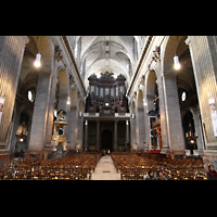 Paris, Saint-Sulpice, Hauptschiff in Richtung Orgel