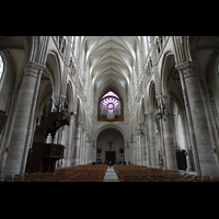 Soissons, Cathdrale Saint-Gervais et Saint-Protais, Hauptschiff in Richtung Orgel