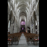 Soissons, Cathdrale Saint-Gervais et Saint-Protais, Hauptschiff in Richtung Chor