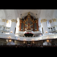 Hamburg, Hauptkirche St. Michaelis ('Michel'), Innenraum in Richtung Hauptorgel