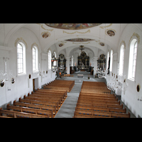 Horw, St. Katharina, Blick von der Empore in die Kirche