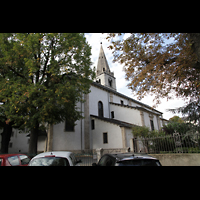 Martigny, Notre-Dame de la Visitation, Auenansicht mit Portal