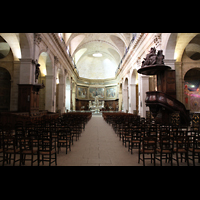 Bordeaux, Notre-Dame, Innenraum / Hauptschiff in Richtung Chor