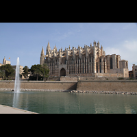 Palma de Mallorca, Catedral La Seu, Ansicht von der Meeresseite aus