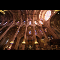 Palma de Mallorca, Catedral La Seu, Nrdliches Seitenschiff mit Orgel