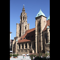 Heilbronn, Kilianskirche, Osttrme und Westturm vom Kiliansplatz aus gesehen