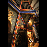 Strasbourg (Straburg), Cathdrale Notre-Dame, Silmermann-Orgel mit Spieltisch