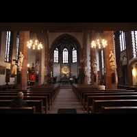 Frankfurt am Main, Liebfrauenkirche, Innenraum in Richtung Chor