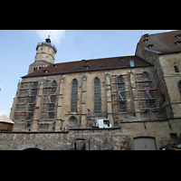 Schwbisch Hall, Stadtpfarrkirche St. Michael, Seintenansicht von auen