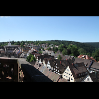 Freudenstadt, Ev. Stadtkirche, Blick vom Nordturm nach Sden