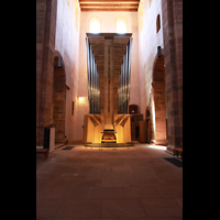 Alpirsbach, Klosterkirche, Blick zur Orgel im sdlichen Querschiff