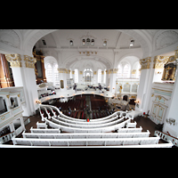 Hamburg, St. Michaelis ('Michel'), Blick vom Spieltisch der Carl-Philipp-Emanual-Orgel zur Sdempore