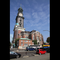 Hamburg, St. Michaelis ('Michel'), Auenansicht von der Englischen Planke in Richtung Norden