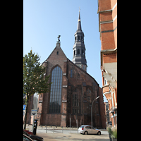 Hamburg, St. Katharinen, Auenansicht auf den Chor und Turm