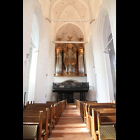Hamburg, Hauptkirche St. Katharinen, Innenraum in Richtung Orgel