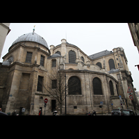 Paris, Saint-Sulpice, Gesamtansicht von auen, Chorraum und Seite