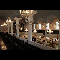 New York City, St. Paul's Chapel (Trinity Parish), Blick von der Seitenempore zur Orgel