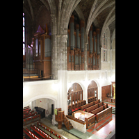 West Point, Military Academy Cadet Chapel, Blick von der linken Seitenempore zur Transept- und Left Chancel-Orgel