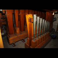 Atlantic City, Boardwalk Hall ('Convention Hall'), Die hchsten 8 Pfeifen der Bombarde 32' Major Posaune 16' im Left Stage Pedal (beide auf 50' Wind)